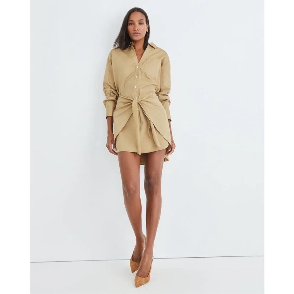 Veronica Beard Roanoke Shirt Dress in Cotton Poplin Size 10